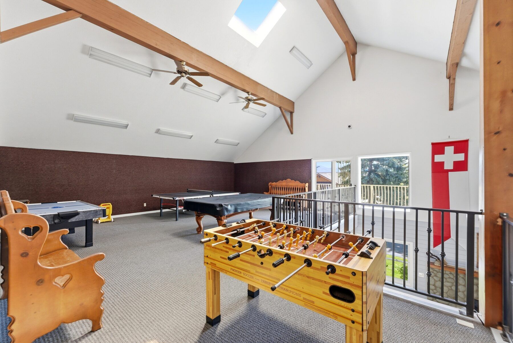 Swiss Oaks community game room with foosball and ping pong in Midway Utah