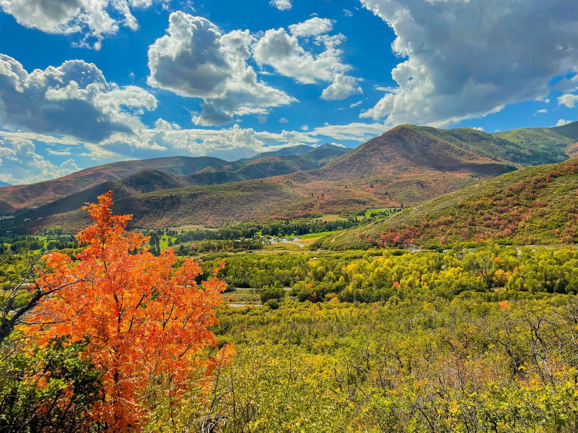 Heber Valley landscape with Wasatch Range mountains